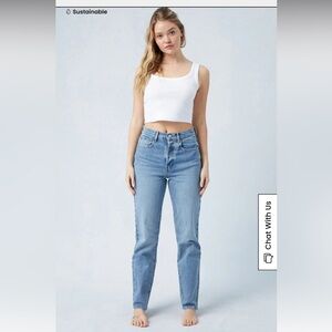 NWT! Size 26. Pacsun Eco Stretch Medium Indigo Dad Jeans.